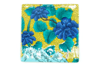 Ao Botan Coaster, Blue Peony, Kutani ware, EdoMatcha