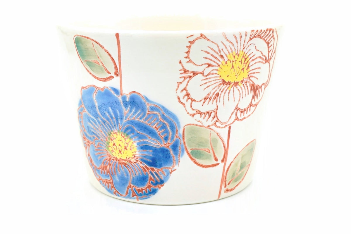 EdoMatcha Aoi Hana Yunomi Japanese Teacup handcrafted in Japan