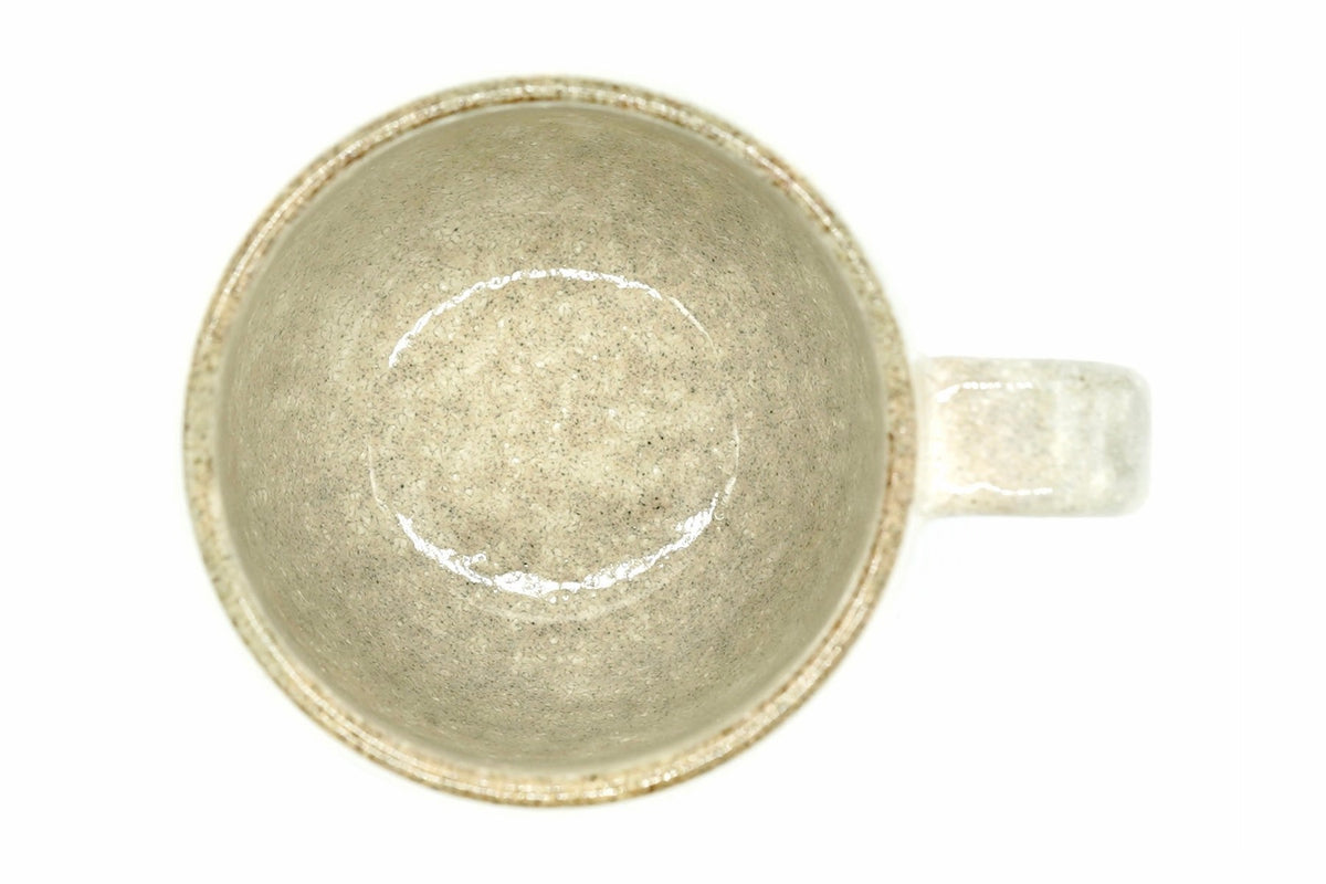 Nukumori Yunomi from above, the pale speckled inside