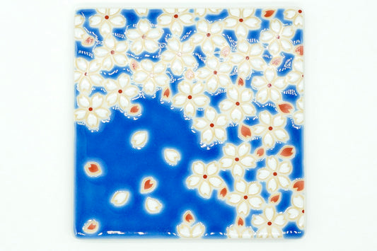 Sakura-Fubuki Coaster, Cherry Blossom Blizzard, Katuni ware, EdoMatcha