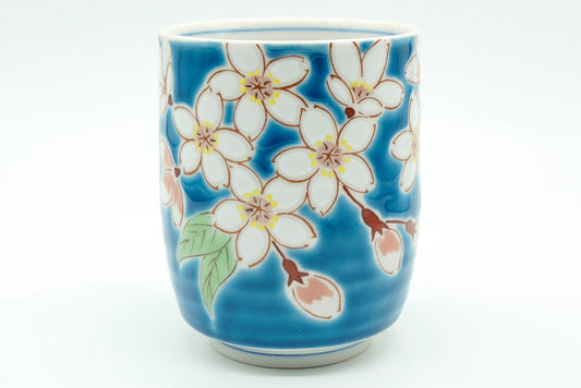 Hanzakura Yunomi, Japanese Teacup, Kutani ware, EdoMatcha