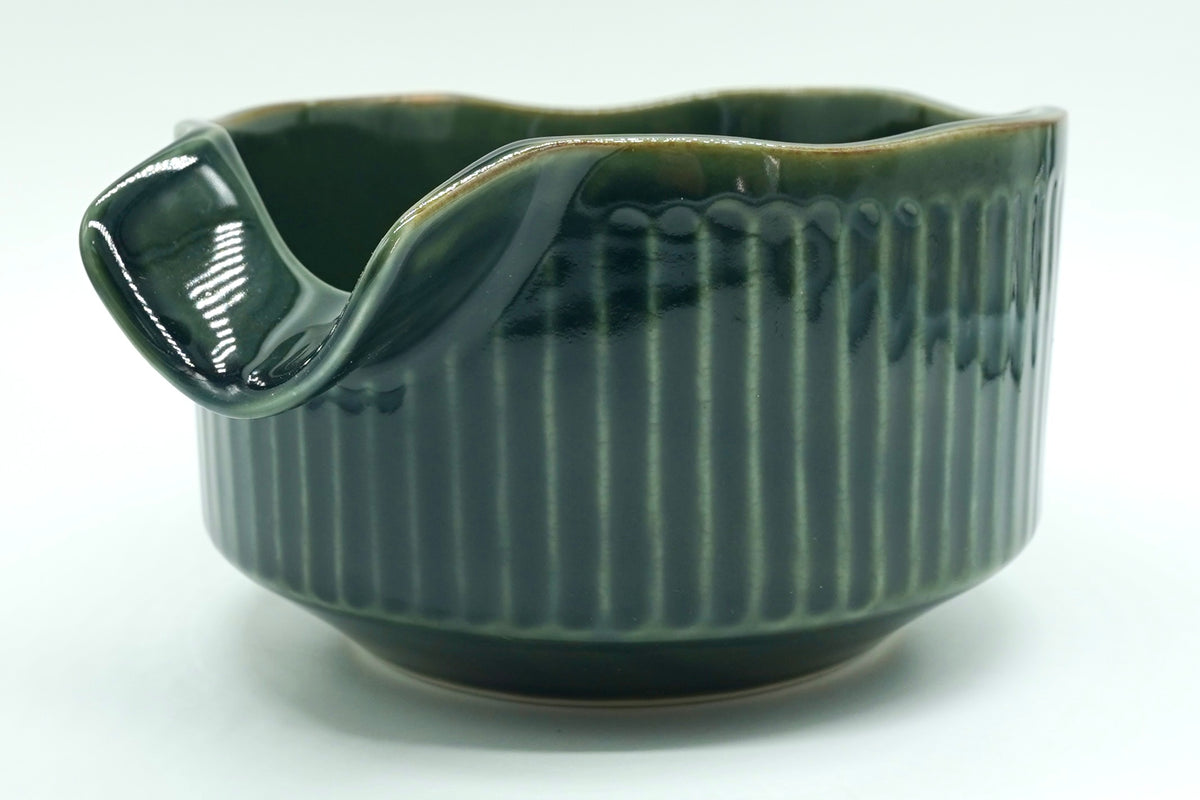 Oribe Katakuchi Chawan, Japanese Matcha Bowl, EdoMatcha
