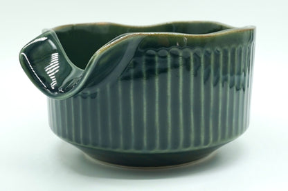 Oribe Katakuchi Chawan, Japanese Matcha Bowl, EdoMatcha