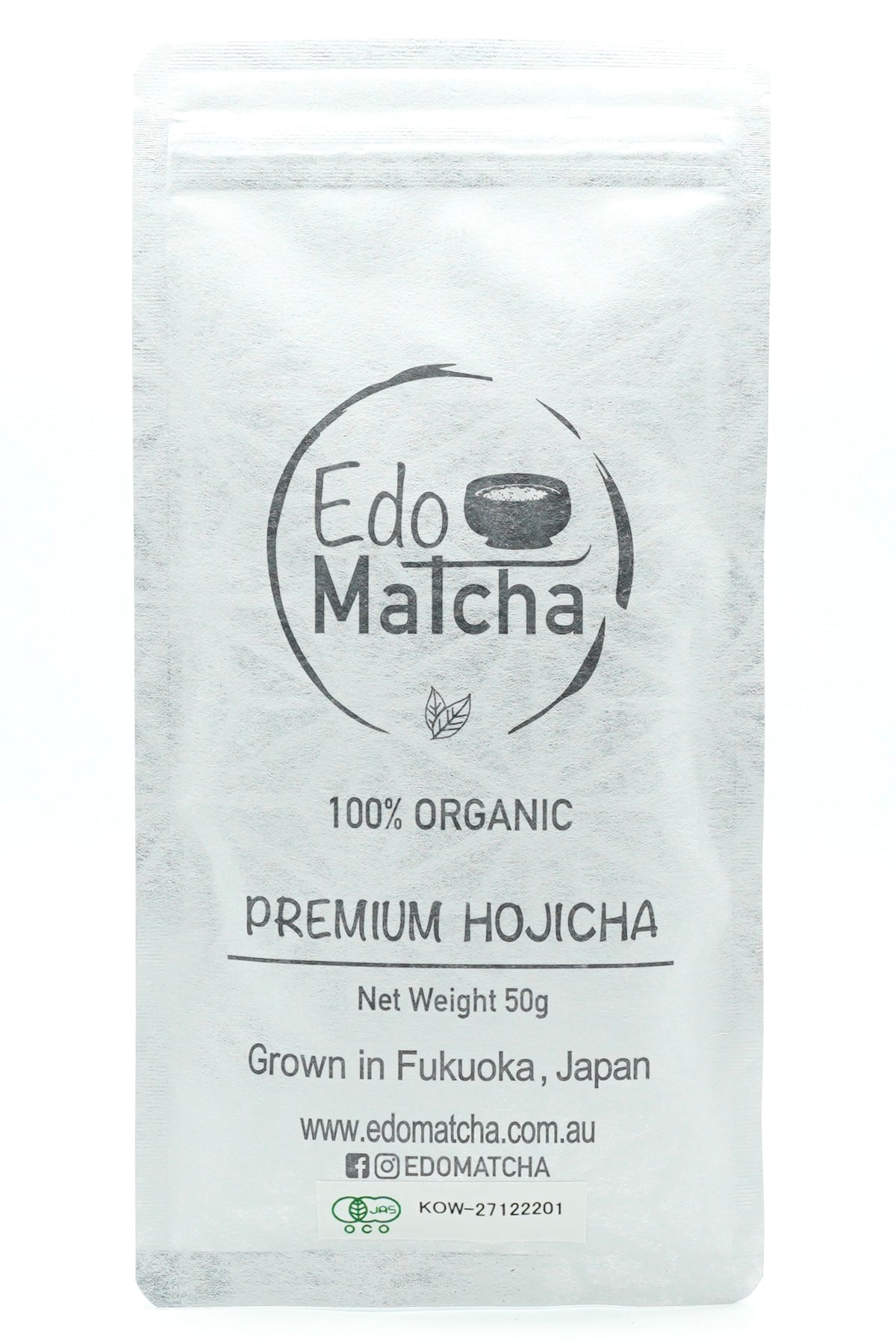 Organic Japanese Hojicha Loose Leaf Tea, 50g, Yame Fukuoka, EdoMatcha