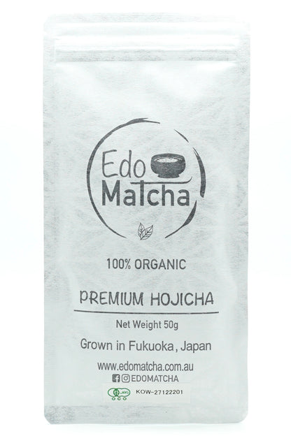 Organic Japanese Hojicha Loose Leaf Tea, 50g, Yame Fukuoka, EdoMatcha