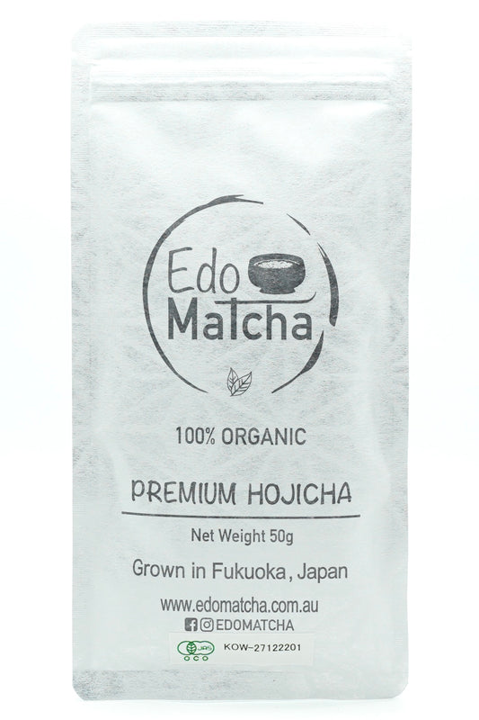Organic Japanese Hojicha Loose Leaf Tea, 50g, Yame Fukuoka, EdoMatcha