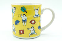 Sumo Wrestler Yunomi, Japanese Teacup, Kutani ware, EdoMatcha