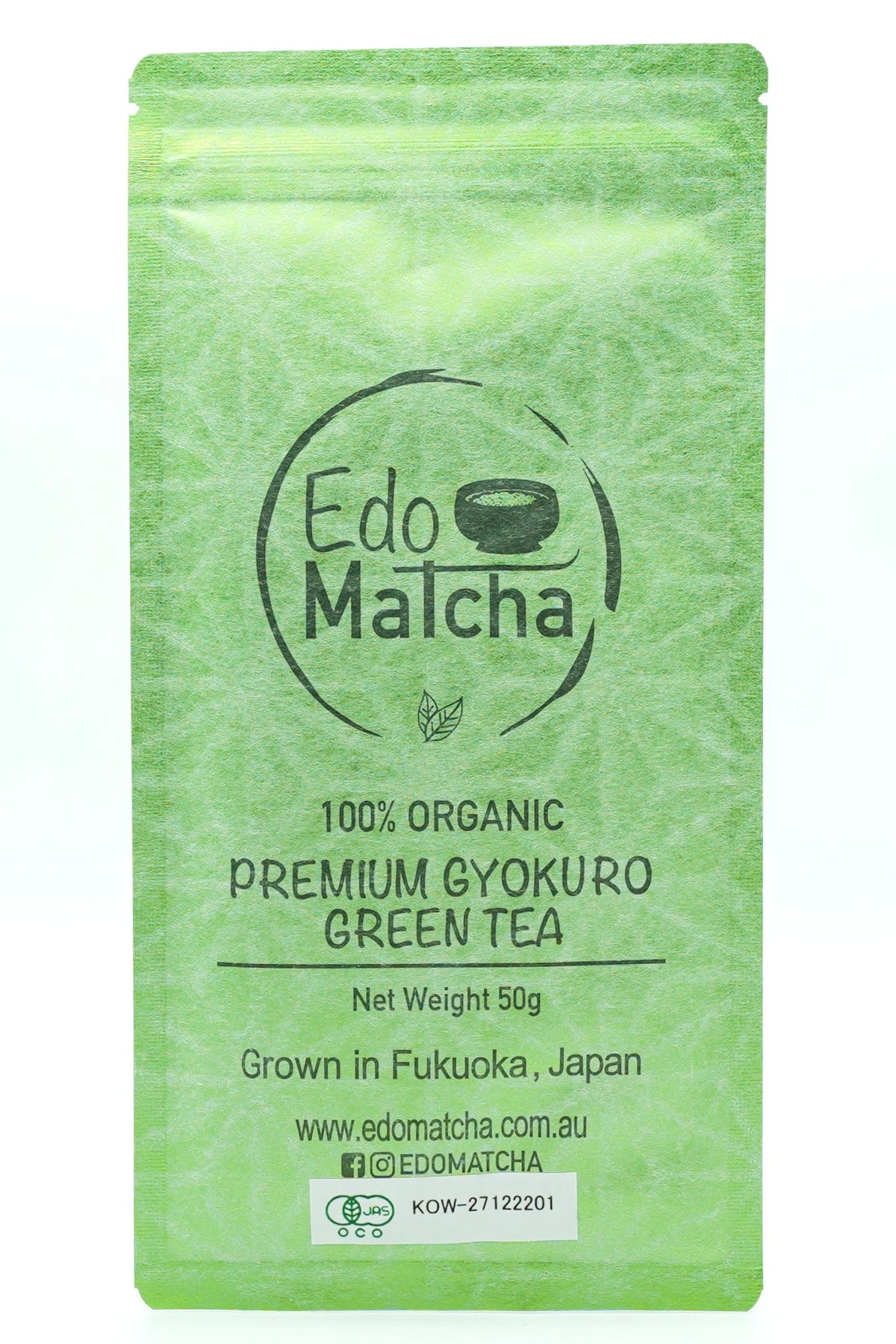 Organic Japanese Gyokuro, 50g, Yame Fukuoka, EdoMatcha