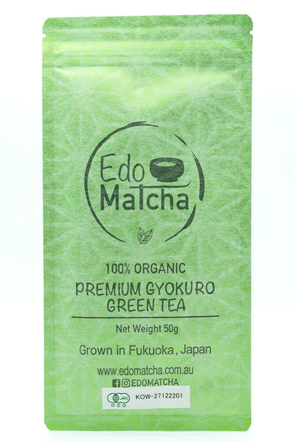Organic Japanese Gyokuro, 50g, Yame Fukuoka, EdoMatcha