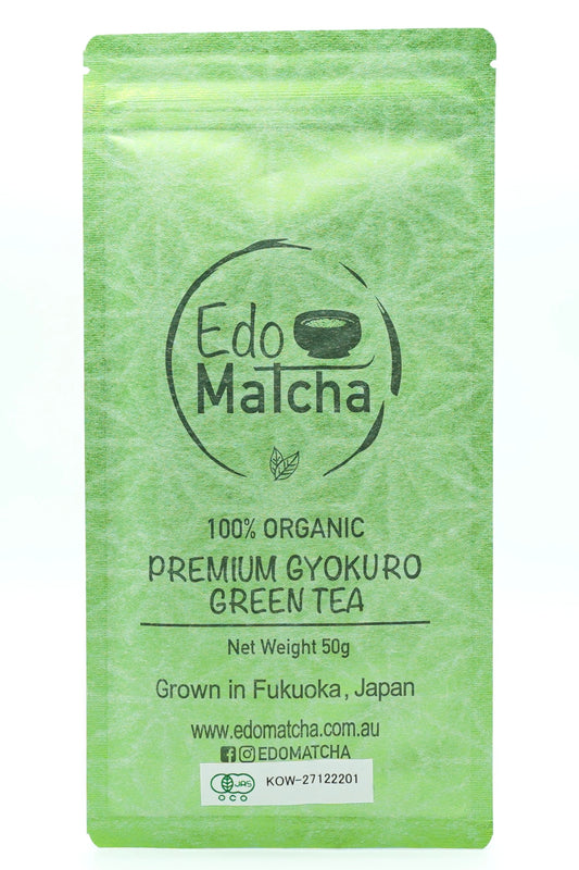 Organic Japanese Gyokuro, 50g, Yame Fukuoka, EdoMatcha