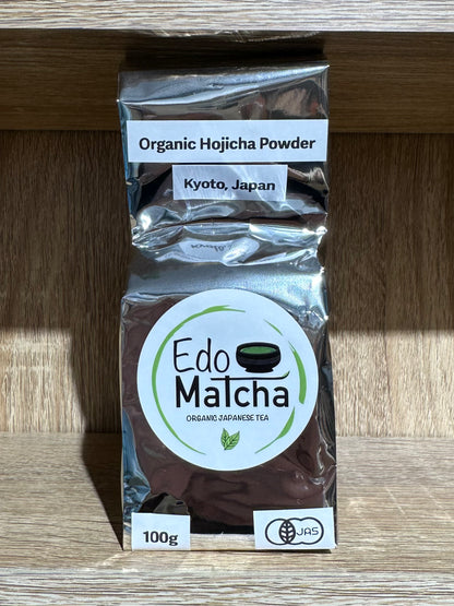 Organic Japanese Hojicha Powder, 100g bag, EdoMatcha