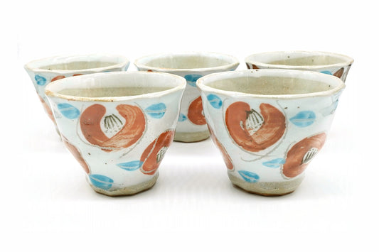 Ai Yunomi, Love Japanese Teacup, Set of 5, EdoMatcha