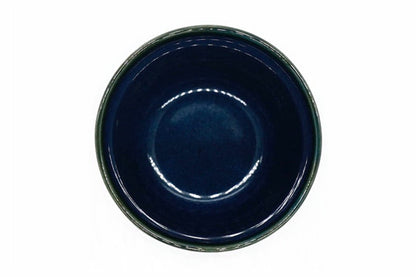 Asa Yunomi from above, the glossy navy inside