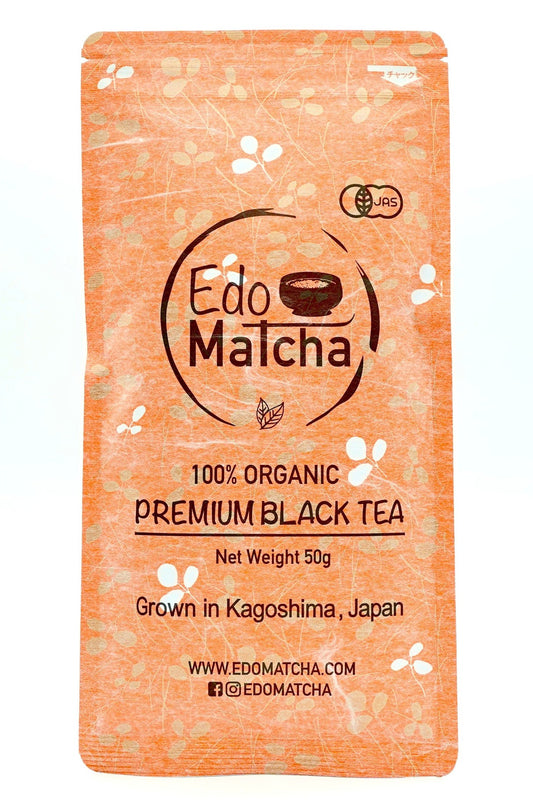 Organic Japanese Black Tea, 50g pouch, Kagoshima, EdoMatcha