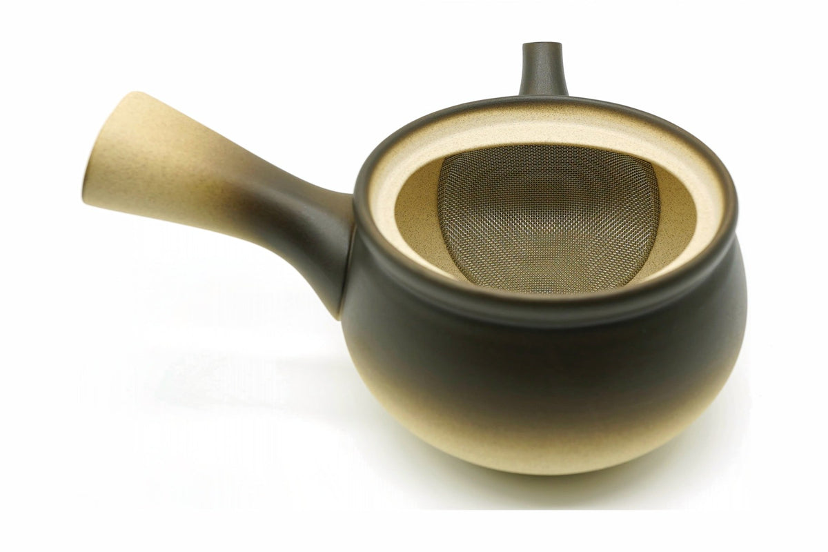 Bokashi Kyusu, Blur Japanese Teapot, Ombre Brown, Tokoname, EdoMatcha