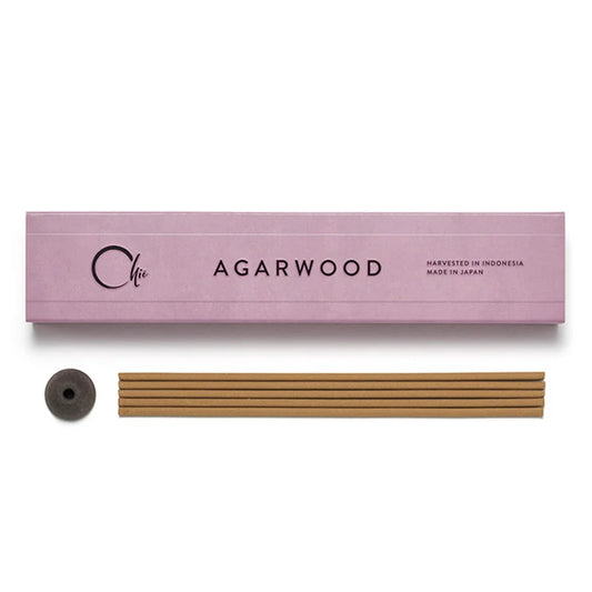 Chië Agarwood incense, box with sticks and ceramic holder, Nippon Kodo, EdoMatcha