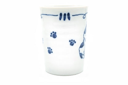 Chilling Neko Yunomi, Japanese Teacup, EdoMatcha