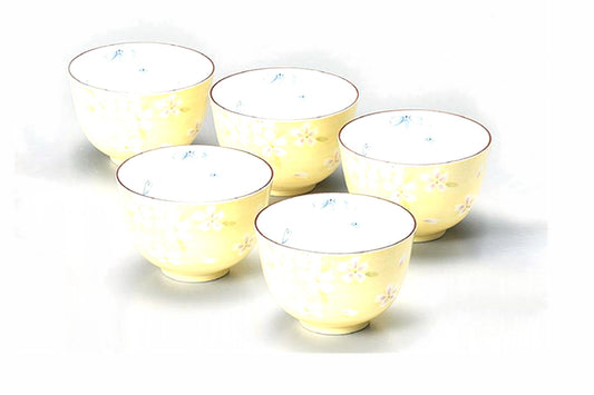 hana yunomi Japanese tea cup set of 5 edomatcha Australia