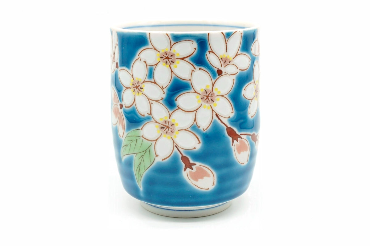 Hanzakura Yunomi, Japanese Teacup, Kutani ware, EdoMatcha