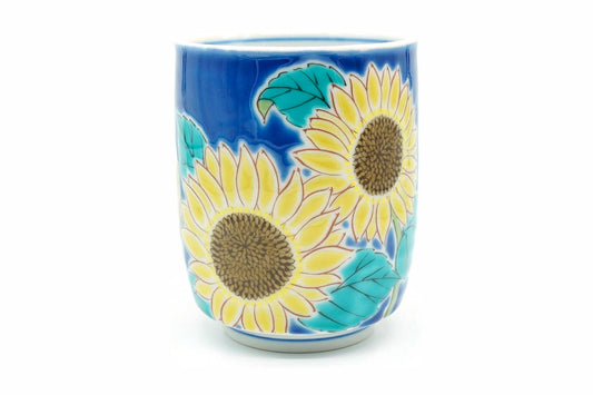 Himawari Yunomi, Japanese Teacup, Kutani ware, EdoMatcha