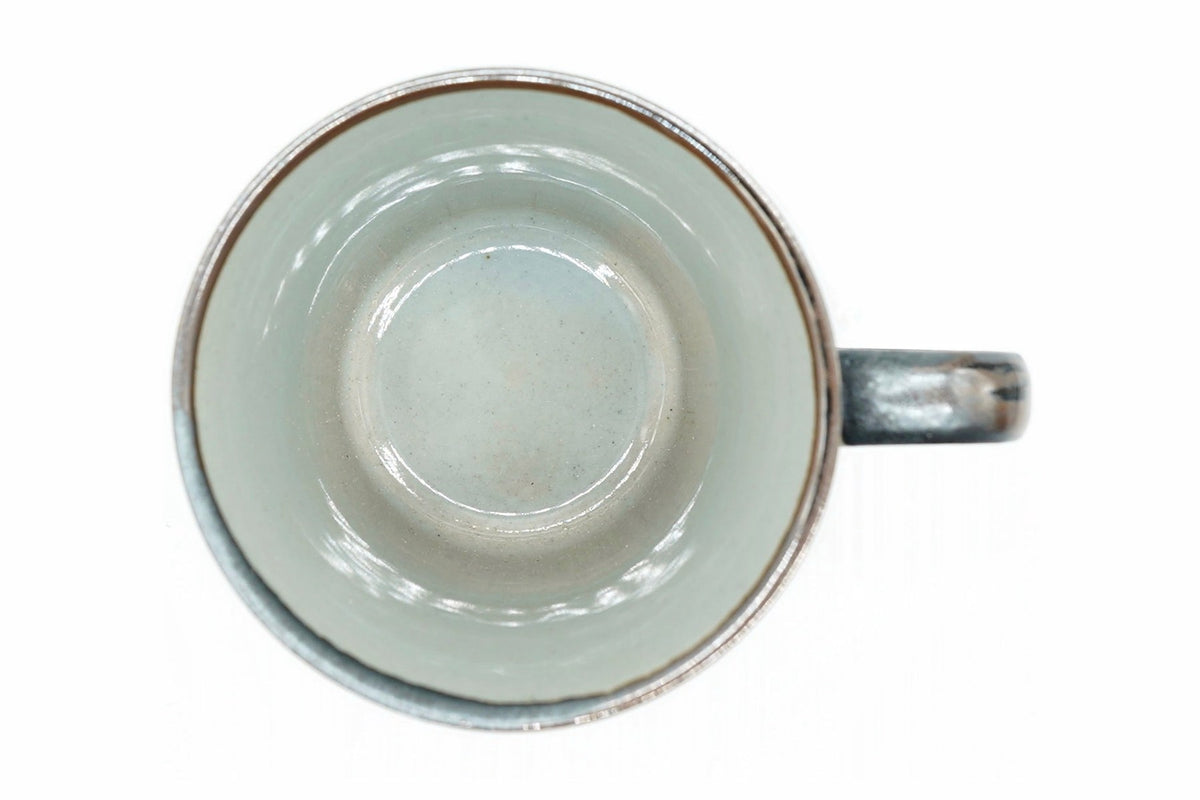 Hyakka Yunomi from above, the pale grey-white inside, EdoMatcha Sydney