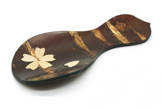 Kabazaiku Flower Tea Scoop, Cherry Bark, Cherry Blossom, Akita, EdoMatcha