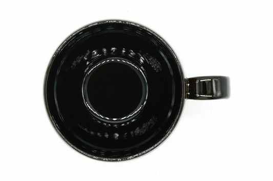 Kinpai Yunomi from above, the glossy black inside, EdoMatcha Sydney