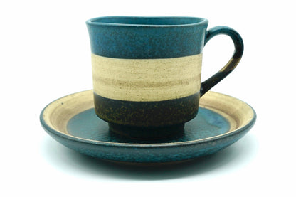 Kissa 1 Yunomi, Cafe Japanese Teacup and saucer, Mino ware, EdoMatcha