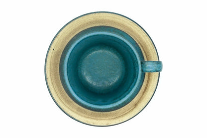 Kissa 1 Yunomi, Cafe Japanese Teacup and saucer, Mino ware, EdoMatcha
