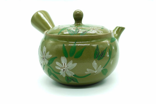 Midori-Zakura Green Cherry Blossom Kyusu Japanese Teapot EdoMatcha