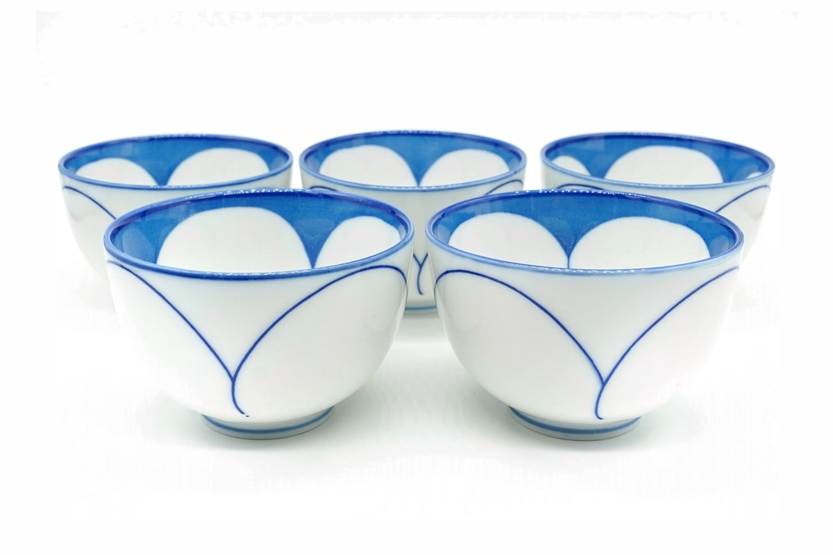 Nagisa Yunomi, Japanese Teacup, Set of 5, EdoMatcha