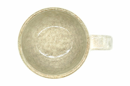Nukumori Yunomi from above, the pale speckled inside