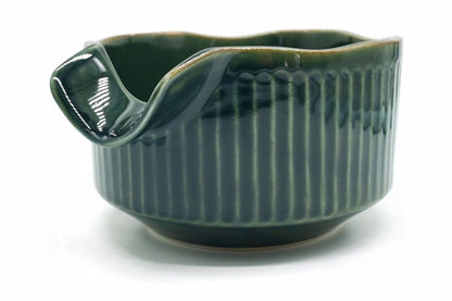 Oribe Katakuchi Chawan, Japanese Matcha Bowl, EdoMatcha