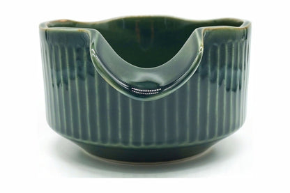 Oribe Katakuchi Chawan, Japanese Matcha Bowl, EdoMatcha