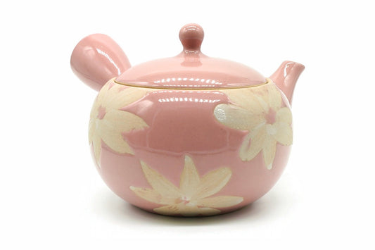 Pink Shunbun Kyusu, Spring Festival Japanese Teapot, EdoMatcha