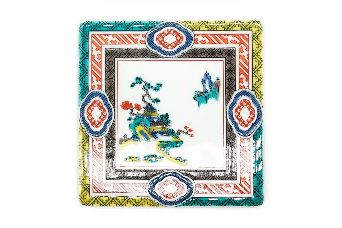 Sansuikai coaster Japanese Kutani ware EdoMatcha Sydney