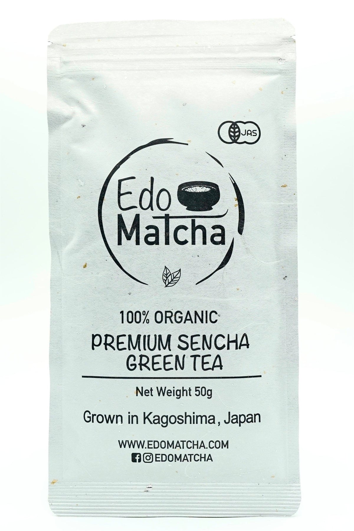 Organic Japanese Sencha Green Tea, 50g pouch, Kagoshima, EdoMatcha