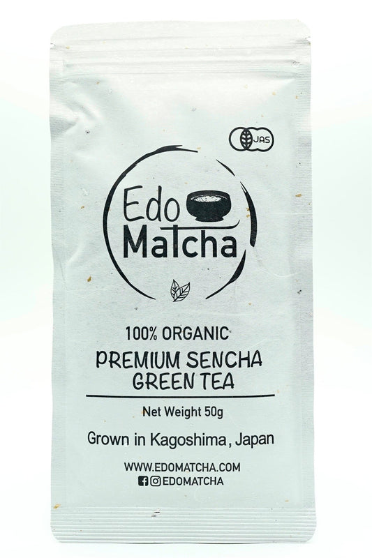 Organic Japanese Sencha Green Tea, 50g pouch, Kagoshima, EdoMatcha