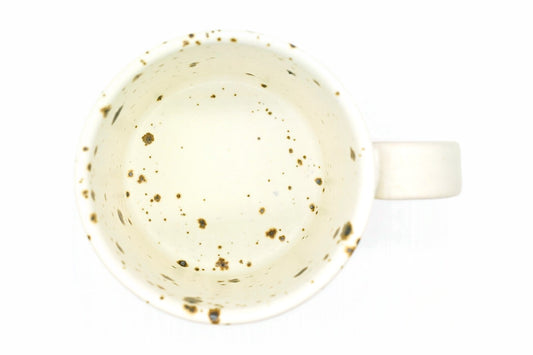 Shiro Danro Yunomi from above, the white inside with the spots continuing inside