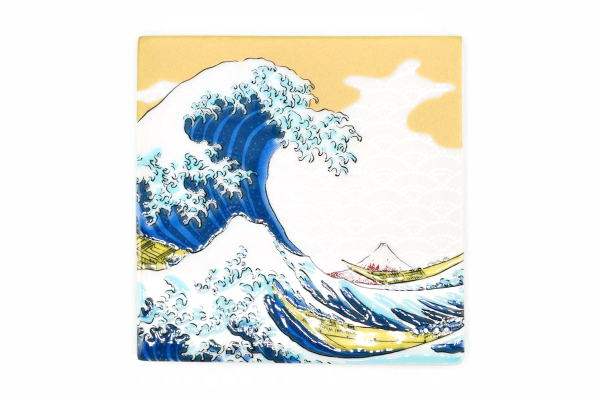 The Great Wave Coaster, Kutani Ware, Made in Japan, EdoMatcha Sydney