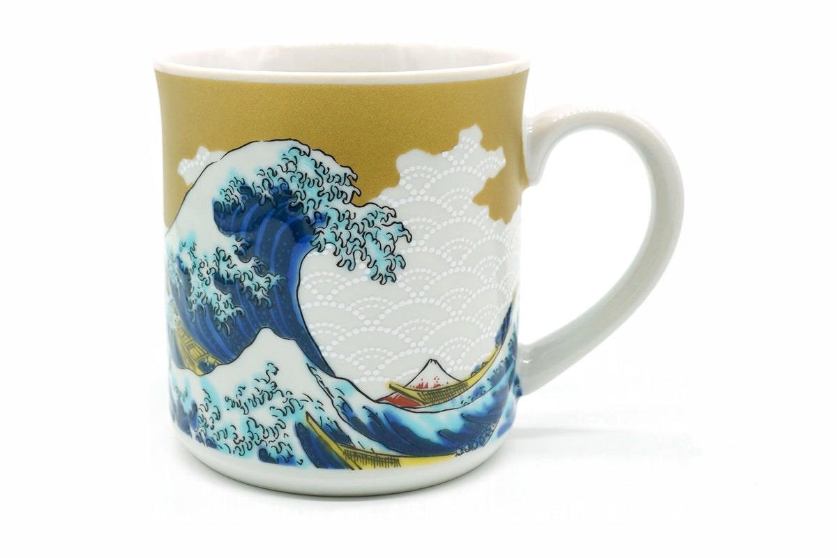 The Great Wave Yunomi, Japanese Teacup, Kutani ware, EdoMatcha