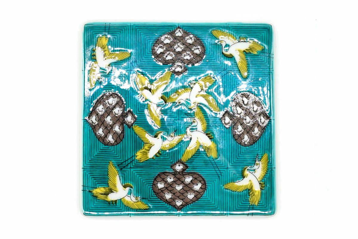 Tsuru Coaster, Crane, Made In Japan, Kutani ware, EdoMatcha