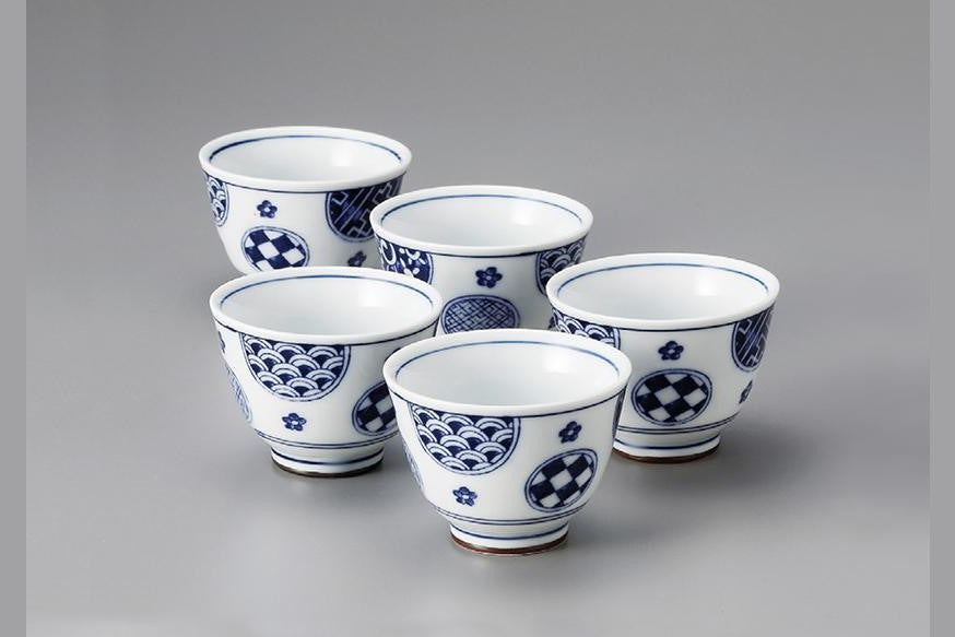 wa yunomi Japanese tea cup set of 5 edomatcha Australia